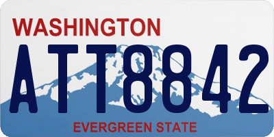 WA license plate ATT8842