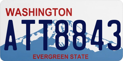 WA license plate ATT8843