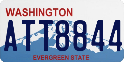 WA license plate ATT8844