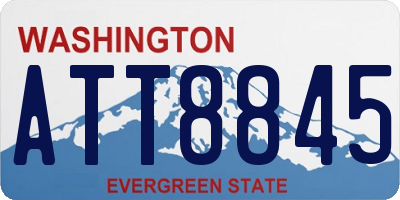 WA license plate ATT8845