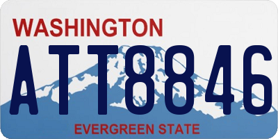 WA license plate ATT8846