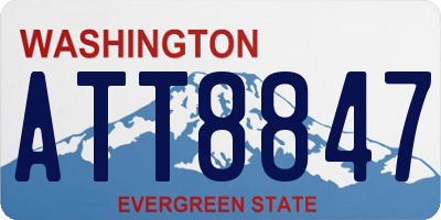WA license plate ATT8847