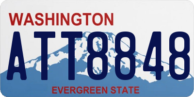 WA license plate ATT8848