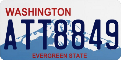 WA license plate ATT8849