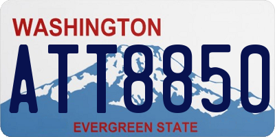 WA license plate ATT8850