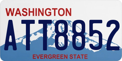 WA license plate ATT8852