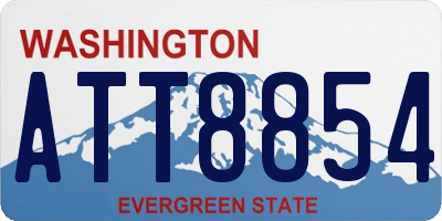 WA license plate ATT8854