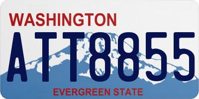 WA license plate ATT8855