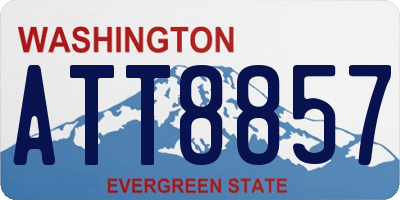 WA license plate ATT8857