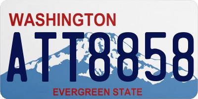 WA license plate ATT8858