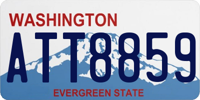 WA license plate ATT8859
