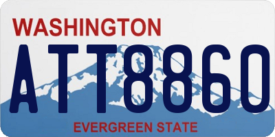 WA license plate ATT8860