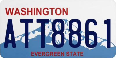 WA license plate ATT8861