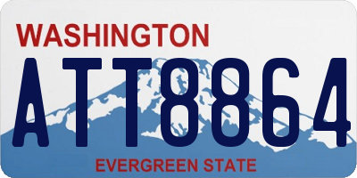 WA license plate ATT8864