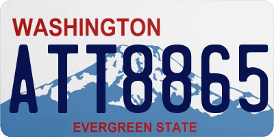 WA license plate ATT8865