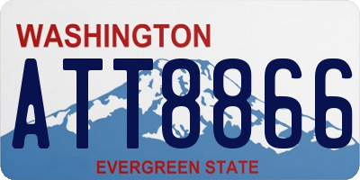 WA license plate ATT8866