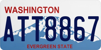 WA license plate ATT8867