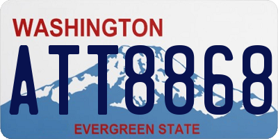 WA license plate ATT8868
