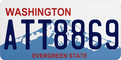WA license plate ATT8869