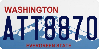WA license plate ATT8870