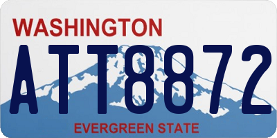 WA license plate ATT8872