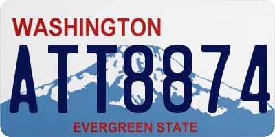 WA license plate ATT8874