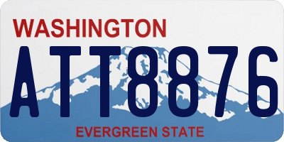WA license plate ATT8876