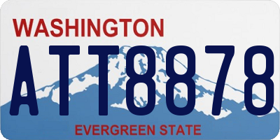 WA license plate ATT8878