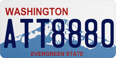 WA license plate ATT8880