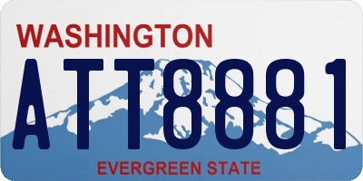 WA license plate ATT8881