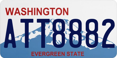 WA license plate ATT8882