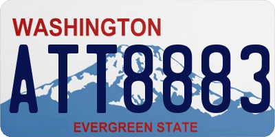 WA license plate ATT8883