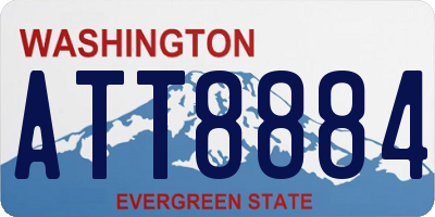 WA license plate ATT8884