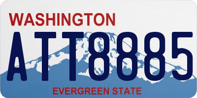 WA license plate ATT8885