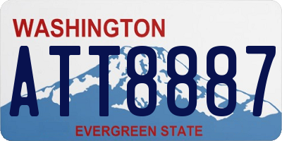 WA license plate ATT8887