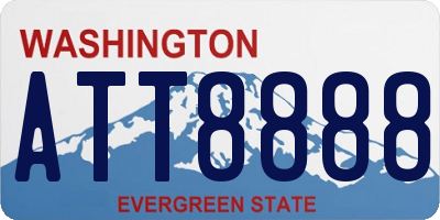 WA license plate ATT8888