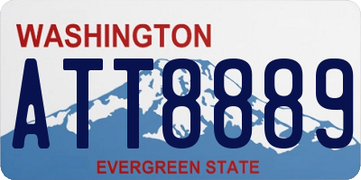 WA license plate ATT8889