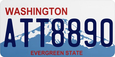 WA license plate ATT8890