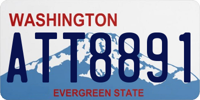 WA license plate ATT8891