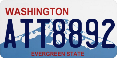 WA license plate ATT8892