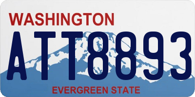 WA license plate ATT8893