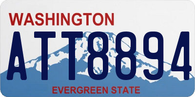 WA license plate ATT8894