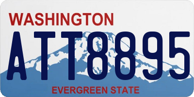 WA license plate ATT8895