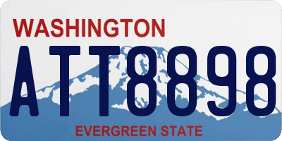 WA license plate ATT8898