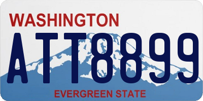 WA license plate ATT8899