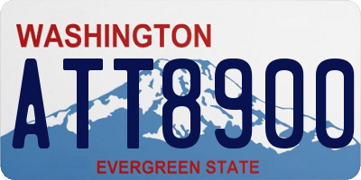 WA license plate ATT8900