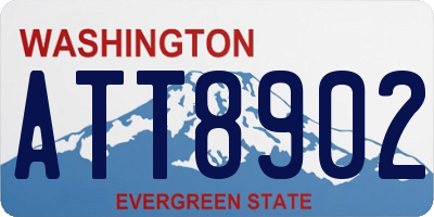 WA license plate ATT8902