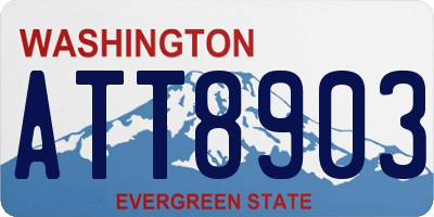WA license plate ATT8903