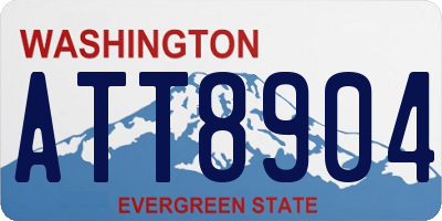 WA license plate ATT8904