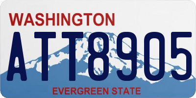 WA license plate ATT8905